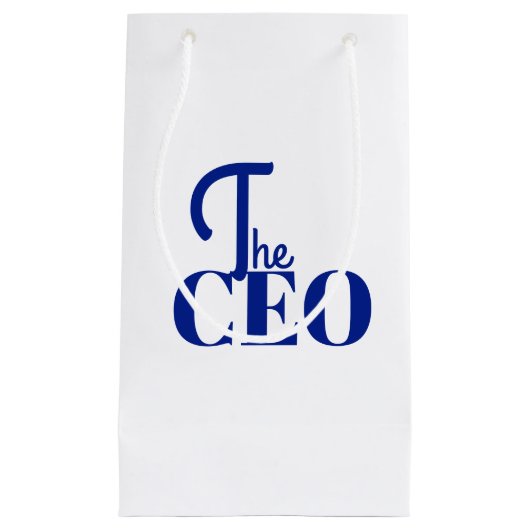 モダン ミニマル CEO ブルー スモールペーパーバッグ (正面)