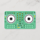 モダン ミニマル DJ ミュージック ターンテーブル 名刺 (正面)