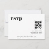 モダン ミニマル | QRコード ウェディング RSVP (正面)