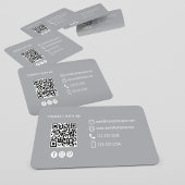 モダン ミニマル QR コード 写真 名刺