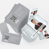 モダン ミニマル QR コード 写真 名刺