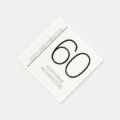 モダン ミニマル Sixty and Fabulous 60歳の誕生日 スタンダードカクテルナプキン (角)