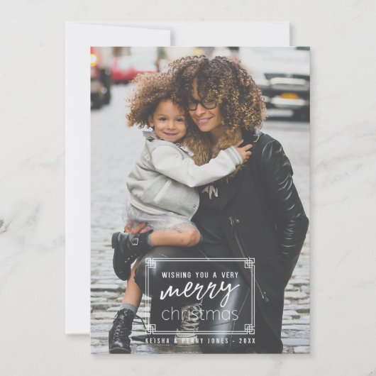 モダン&ミニマル Very Mery Crismas Photo シーズンカード (正面)