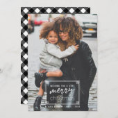 モダン&ミニマル Very Mery Crismas Photo シーズンカード (正面/裏面)