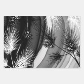 モダン、ミニマルJapandi芸術的 Black Ink ラッピングペーパーシート (正面3)