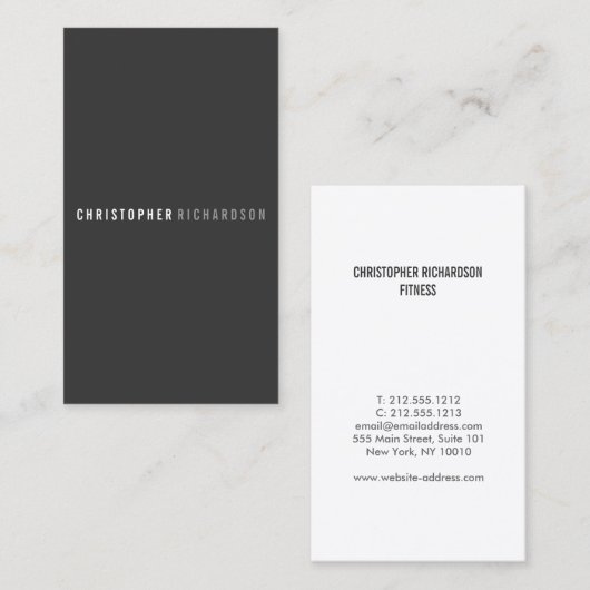 モダン&ミニマルNo.8名刺 名刺 (正面/裏面)