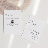 モダン&ミニマルQRコードすべて結婚の 招待状