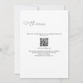 モダン&ミニマルQRコードすべて結婚の 招待状 (裏面)