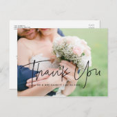 モダン&ミニマ結婚リストの写真感謝していよ ポストカード (正面/裏面)