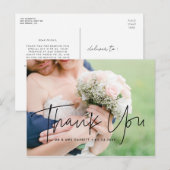 モダン&ミニマ結婚リストの写真感謝していよ ポストカード (正面/裏面)