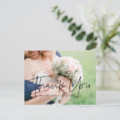 モダン&ミニマ結婚リストの写真感謝していよ ポストカード (スタンド正面)