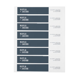 モダン +ミニマ結婚リスト差出人住所 ラップアラウンドラベル