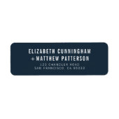 モダン +ミニマ結婚リスト差出人住所 ラベル (正面)