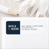 モダン +ミニマ結婚リスト差出人住所 ラベル (インサイチュ)