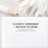 モダン +ミニマ結婚リスト差出人住所 ラベル (インサイチュ)