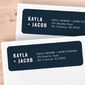 モダン +ミニマ結婚リスト差出人住所 ラベル