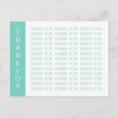 モダン ミント&ホワイトの感謝メッセージ ポストカード (正面)