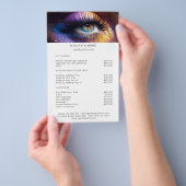 モダン、メイクアップ フォト グリッター サロン 価格リスト チラシ (ハンドル)