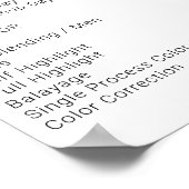 モダン、メイク フォト サロン 料金表 ポスター (角)