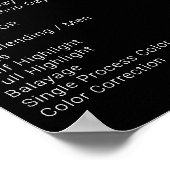 モダン, メイク フォト サロン 料金表 ポスター (角)