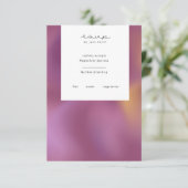 モダン メタリック オンブレ 食事選択 RSVP カード (スタンド正面)