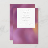 モダン メタリック オンブレ 食事選択 RSVP カード (正面/裏面)