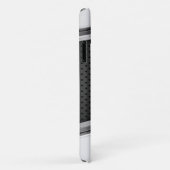 モダン メタリック シルバー ブラック モノグラム Case-Mate iPhoneケース (裏面/右)