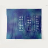 モダン メタリック フォイル ウェディング デコ バックドロップ タペストリー (正面(横))