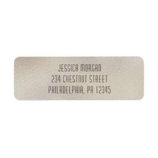 モダン メタリック フォイル 返信先ラベル ラベル (正面)