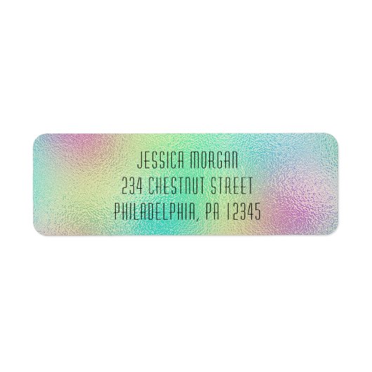 モダン メタリック フォイル 返送先ラベル ラベル (正面)