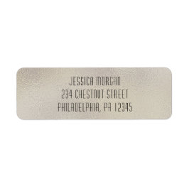 モダン メタリック フォイル 返送先住所ラベル ラベル