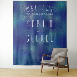 モダン メタルリック フォイル ウェディング デコ バックドロップ タペストリー