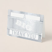 モダン メタル テクスチャ サンクス 箔カード (正面)