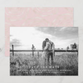 モダン メッセージ | 結婚式の日時をお知らせする写真付きカード セーブザデート (正面/裏面)