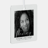 モダン メモリアル フォト クリスマス ツリー メタルオーナメント (正面右)