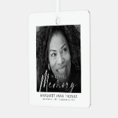 モダン メモリアル フォト クリスマス ツリー メタルオーナメント (正面左)