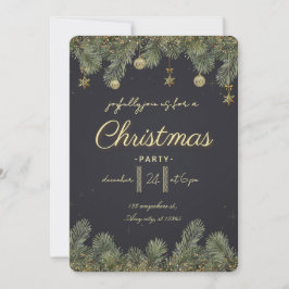 モダン メリークリスマスパーティー 招待状