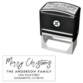 モダン メリークリスマス オーダーメイド ホリデー セルフインキングスタンプ