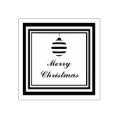 モダン メリークリスマス オーナメント ラバースタンプ (インプリント)