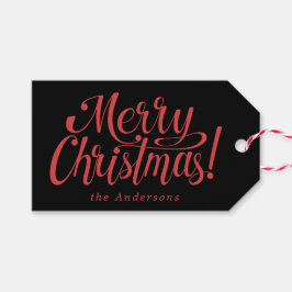 モダン メリークリスマス ギフトタグ