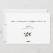 モダン メリークリスマス フォト グリーティング ホリデー カード (裏面)