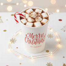 モダン メリークリスマス ペーパカップ