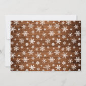 モダン メリークリスマス ラスティック 3 フォト グリーティング シーズンカード (裏面)