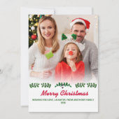 モダン メリークリスマス 写真オーバーレイ スノーフォリア シーズンカード (正面)