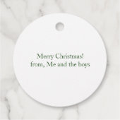 モダン メリークリスマス 写真ギフトタグ フェイバータグ (裏面)