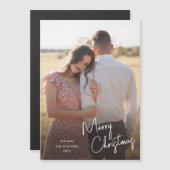 モダン メリークリスマス 手書き風スクリプト シンプル 写真 (正面/裏面)
