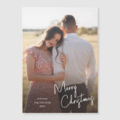 モダン メリークリスマス 手書き風スクリプト シンプル 写真 (正面)