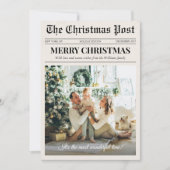 モダン メリークリスマス 新聞写真 シーズンカード (正面)