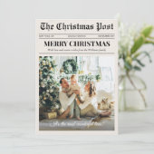 モダン メリークリスマス 新聞写真 シーズンカード (スタンド正面)