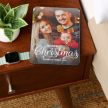 モダン メリークリスマス 白 スクリプト オーバーレイ 写真
